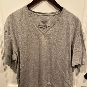 Gray Calvin Klein v-neck t-shirt